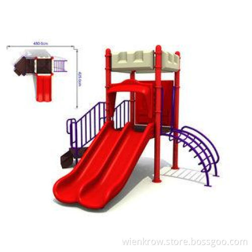 Custom Kids Spiral Plastic Playground Slide Recreation Equi